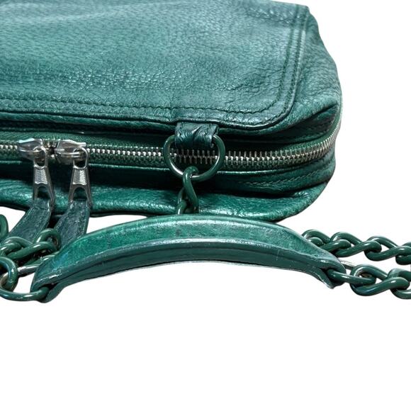 Balenciaga Vintage Green Leather Chain Strap Shoulder Bag - Picture 7 of 12